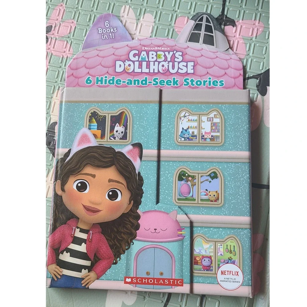 DreamWorks Gabbys Dollhouse 6 Hide-and-Seek Stories Scholastic Board Book Set